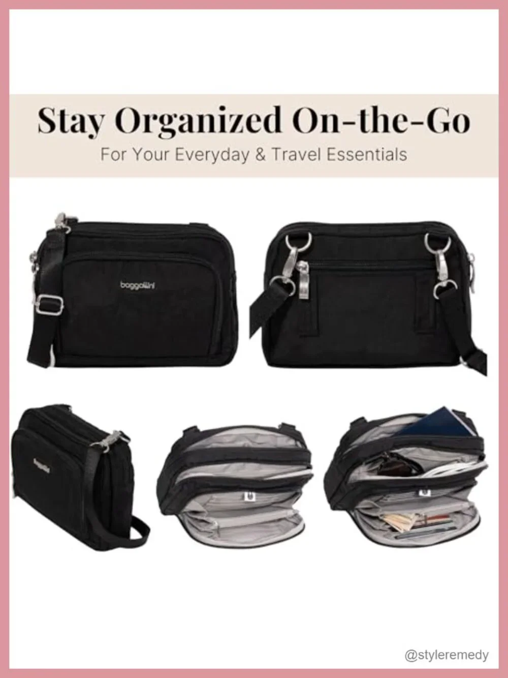 EMF Blocking Crossbody Travel Purse RFID Wallet